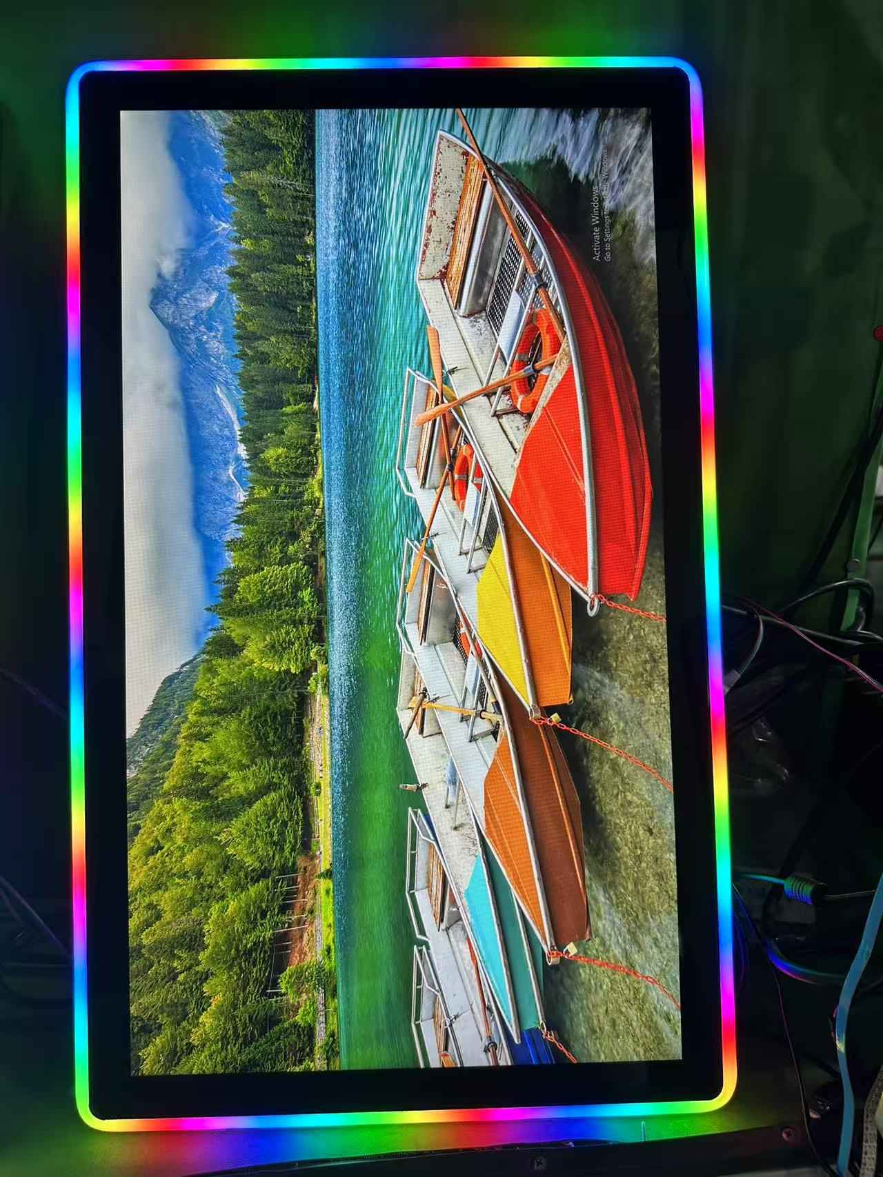 27 tommers kapasitiv berøringsskjermspillmonitor med RGB LED