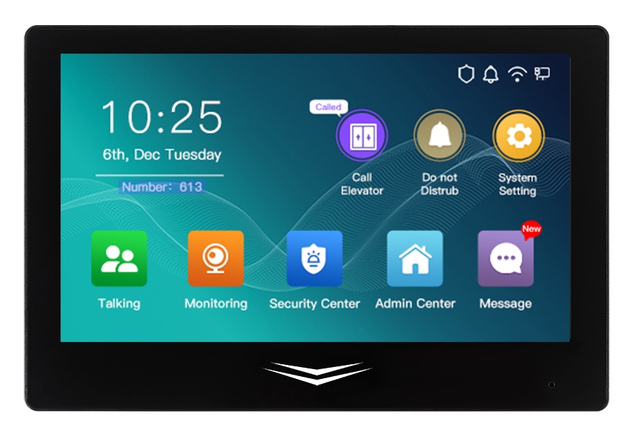 7 tommer innendørs enhet Intercom Doorbell for Villa Video Ring -telefoner
